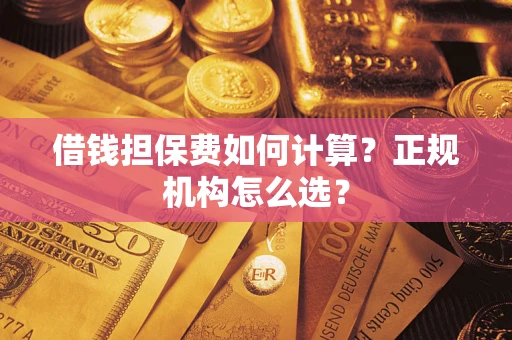 武汉借钱担保费如何计算？正规机构怎么选？