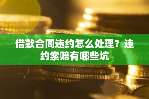 武汉借款合同违约怎么处理？违约索赔有哪些坑