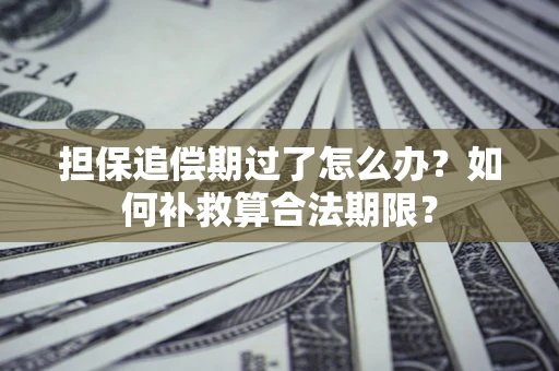 武汉担保追偿期过了怎么办？如何补救算合法期限？