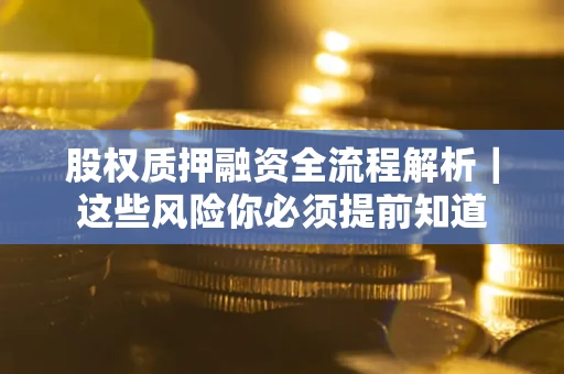 武汉股权质押融资全流程解析｜这些风险你必须提前知道