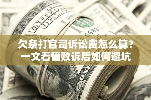 武汉欠条打官司诉讼费怎么算？一文看懂败诉后如何避坑