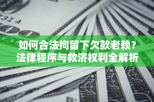武汉如何合法拘留下欠款老赖？法律程序与救济权利全解析