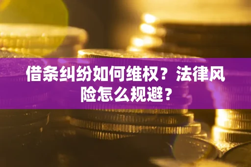 武汉借条纠纷如何维权？法律风险怎么规避？