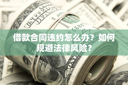 武汉借款合同违约怎么办？如何规避法律风险？