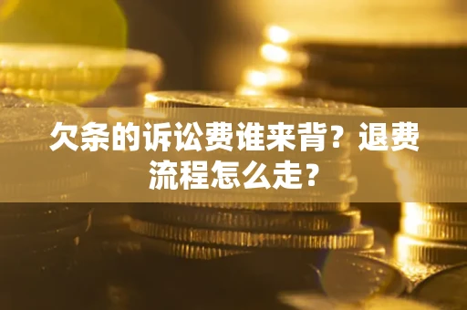 武汉欠条的诉讼费谁来背？退费流程怎么走？