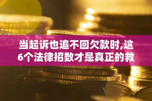 武汉当起诉也追不回欠款时,这6个法律招数才是真正的救命稻草